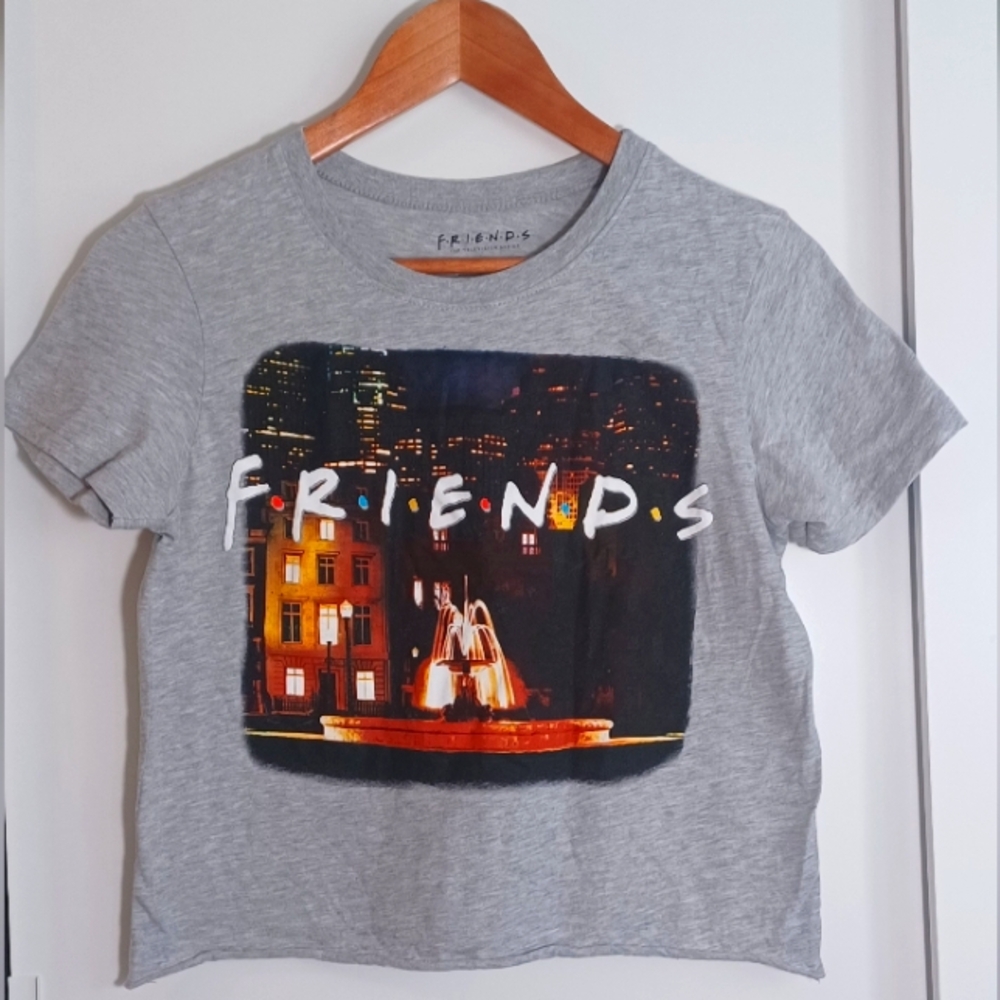 FRIEND TV SHOW Gray short sleeve shirt. Size Medium.